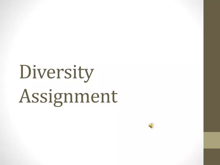 diversity assignment