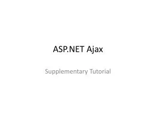 ASP.NET Ajax