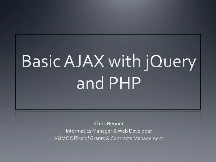 basic ajax with jquery and php