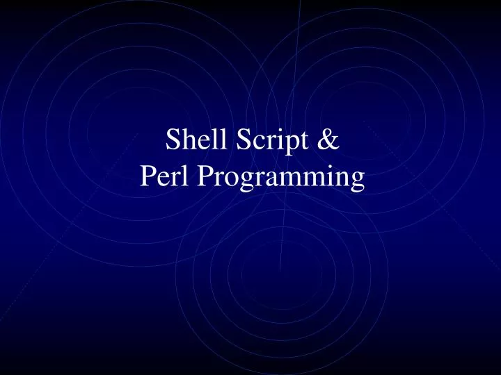 shell script perl programming