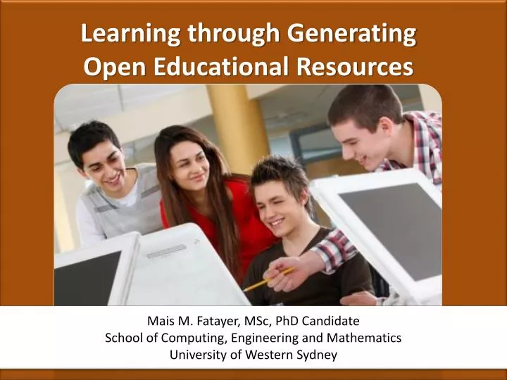 learning through generating open educational resources