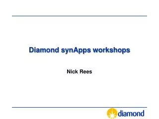 Diamond synApps workshops