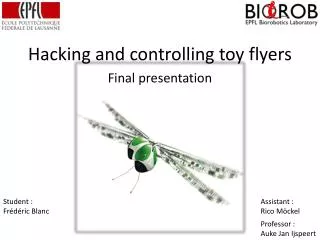 Hacking and controlling toy flyers