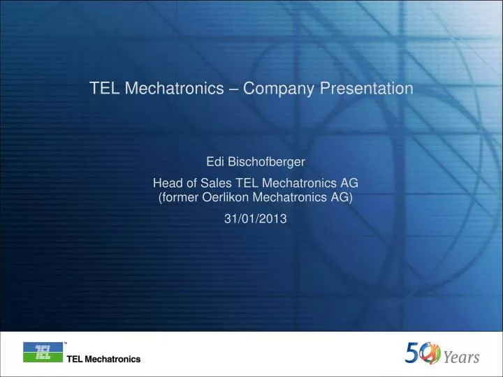 tel mechatronics company presentation