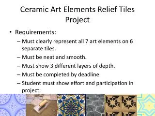 Ceramic Art Elements Relief Tiles Project