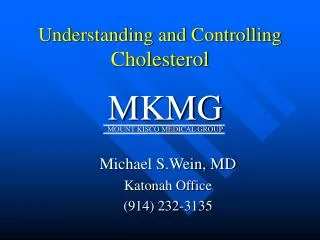 Understanding and Controlling Cholesterol