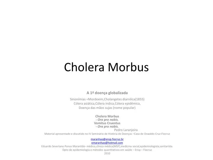 cholera morbus