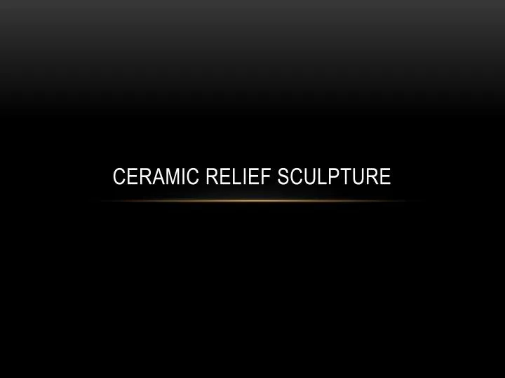 ceramic relief sculpture