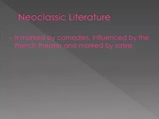 Neoclassic Literature