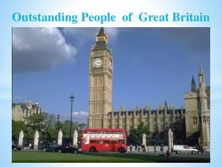 Outstanding People of Great Britain