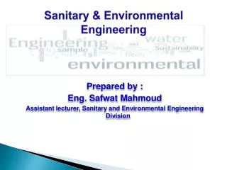 Sanitary &amp; Environmental Engineering