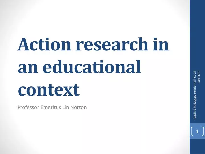 action research in research context