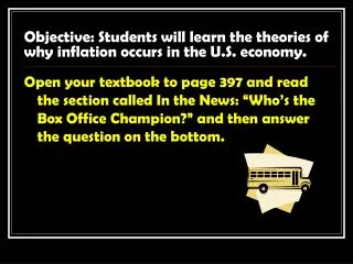 Objective: Students will learn the theories of why inflation occurs in the U.S. economy.