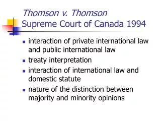 Thomson v. Thomson Supreme Court of Canada 1994