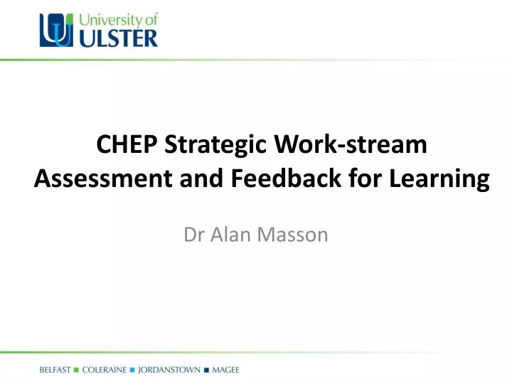 chep strategic work stream assessment and feedback for learning