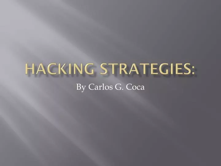 hacking strategies