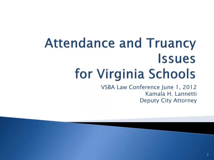 attendance and truancy issues for virginia schools