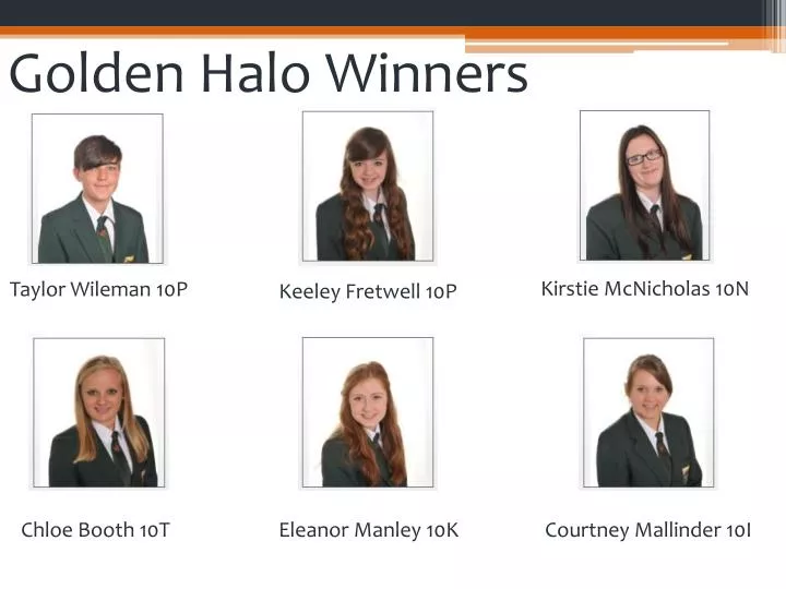 golden halo winners