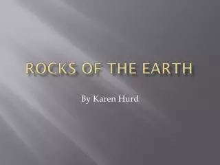 Rocks of the Earth