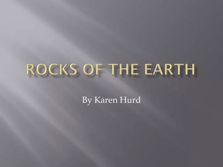 rocks of the earth
