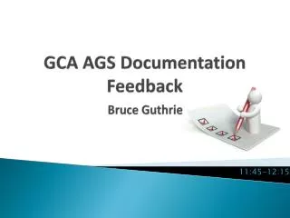 GCA AGS Documentation Feedback