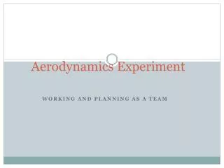 Aerodynamics Experiment