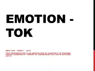 EMOTION - TOK