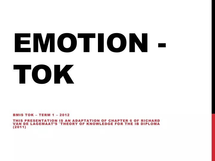 emotion tok