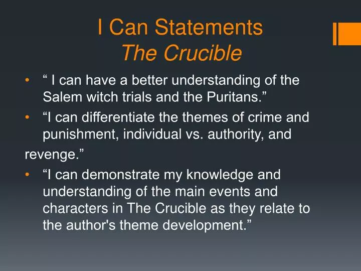 i can statements the crucible