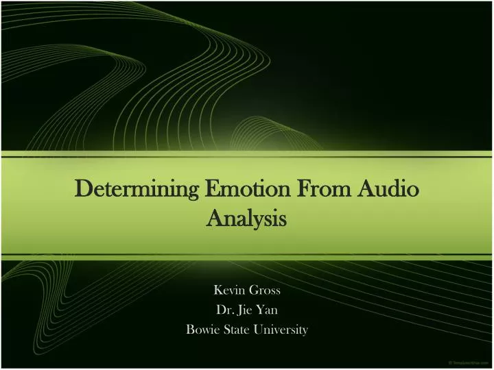 determining emotion from audio analysis