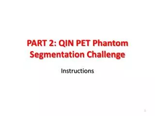 PART 2: QIN PET Phantom Segmentation Challenge