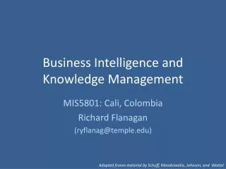 Business Intelligence and Knowledge Management