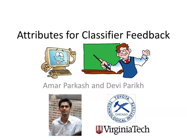 attributes for classifier feedback