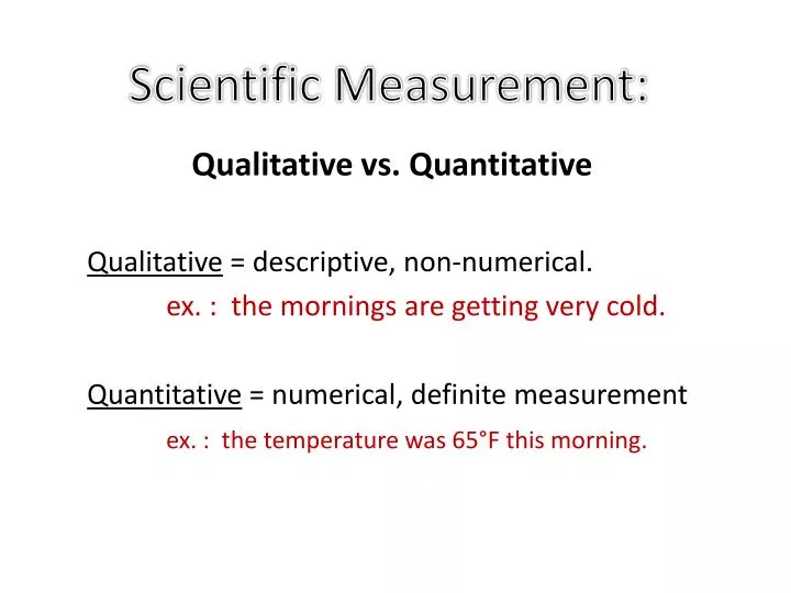 scientific measurement