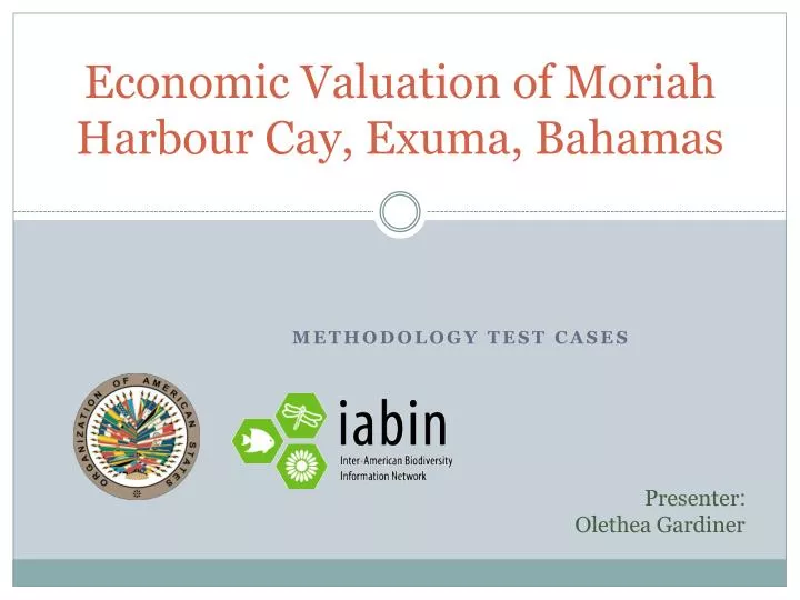 economic valuation of moriah harbour cay exuma bahamas