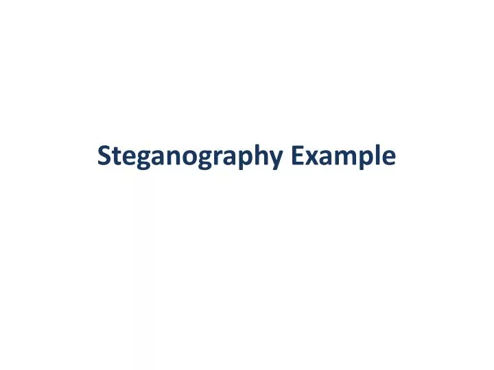 steganogra phy example