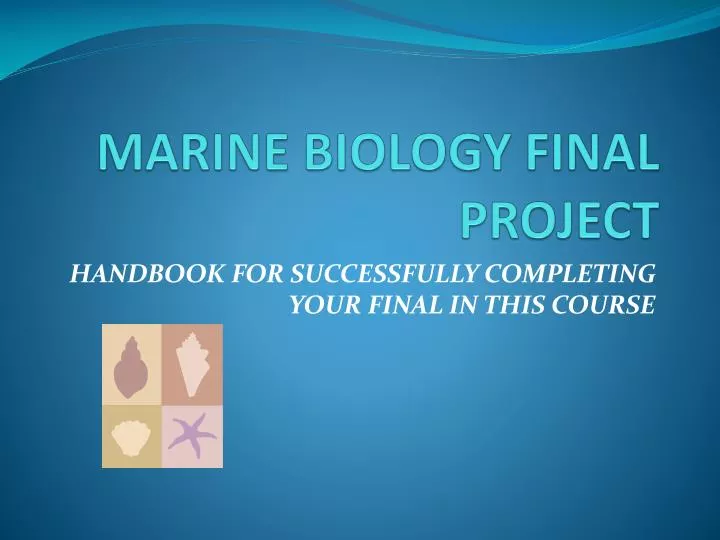 marine biology final project