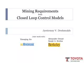 Mining Requirements from Closed Loop Control Models