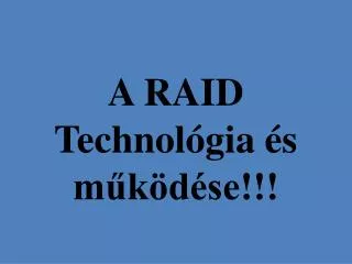 a raid technol gia s m k d se
