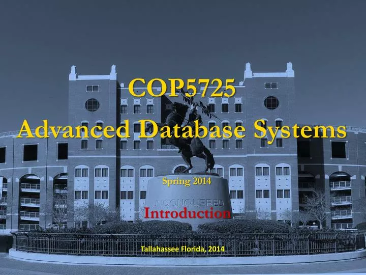 cop5725 advanced database systems