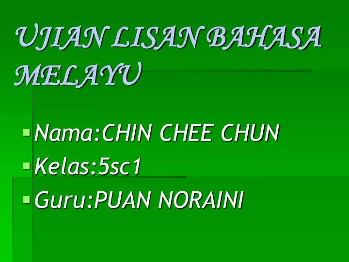 ujian lisan bahasa melayu