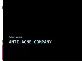 Anti-acne company