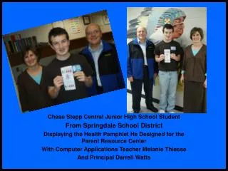 Chase Stepp Central Junior High School Student From Springdale School District