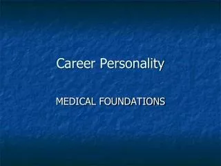 Career Personality