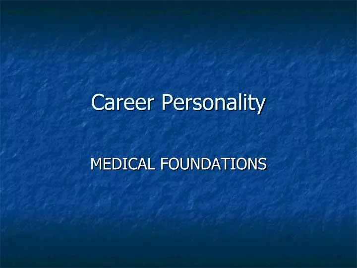 career personality