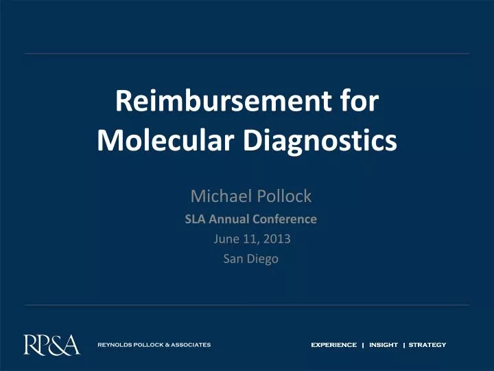 reimbursement for molecular diagnostics