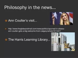 Philosophy in the news...