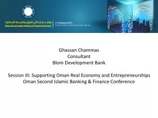 Ghassan Chammas Consultant Blom Development Bank