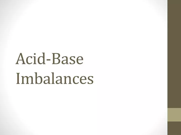acid base imbalances