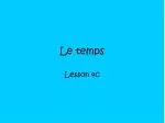 Le temps - slide 1